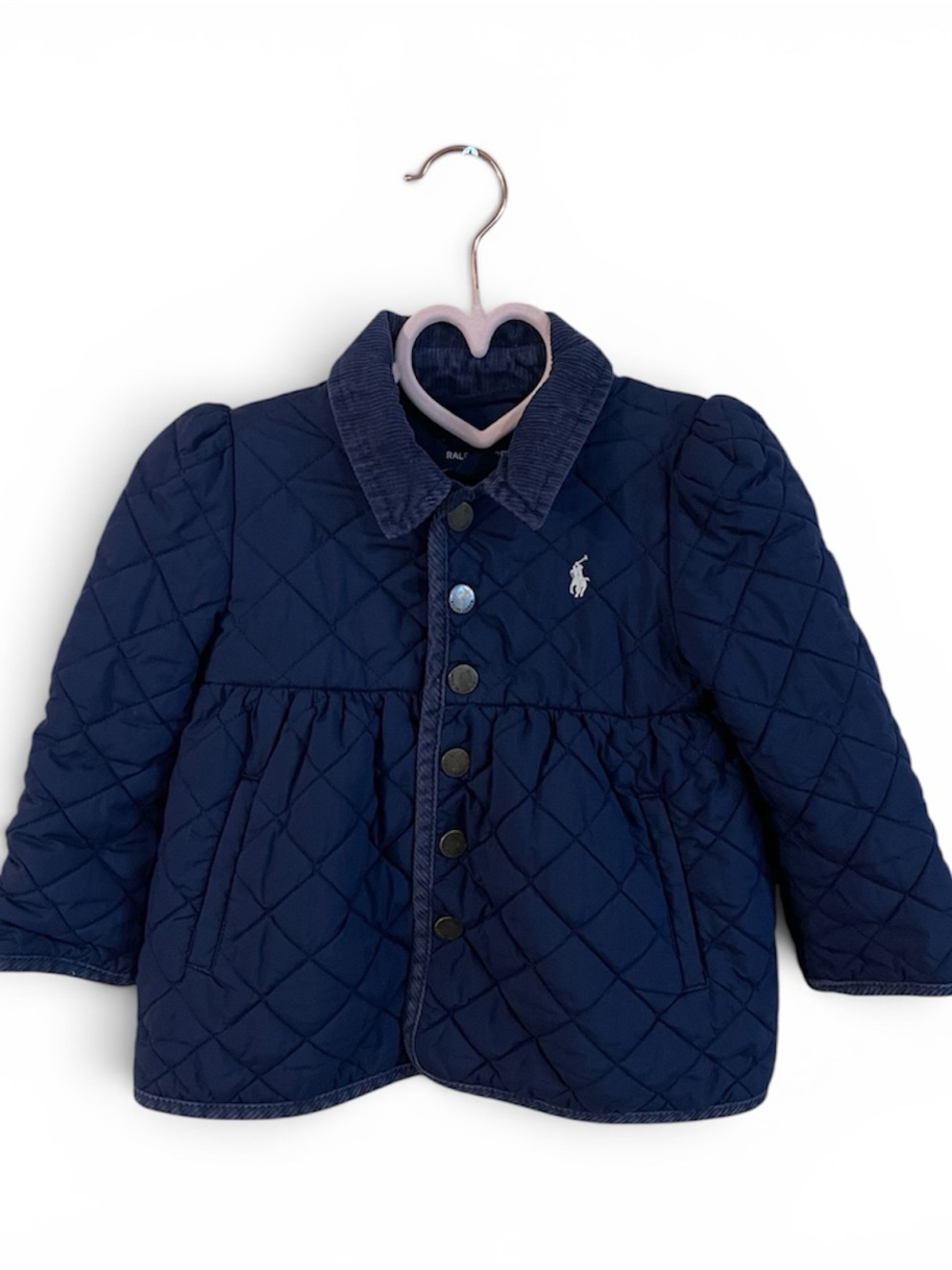 Ralph Lauren Navy Quilted Puff Jacket for Kids
